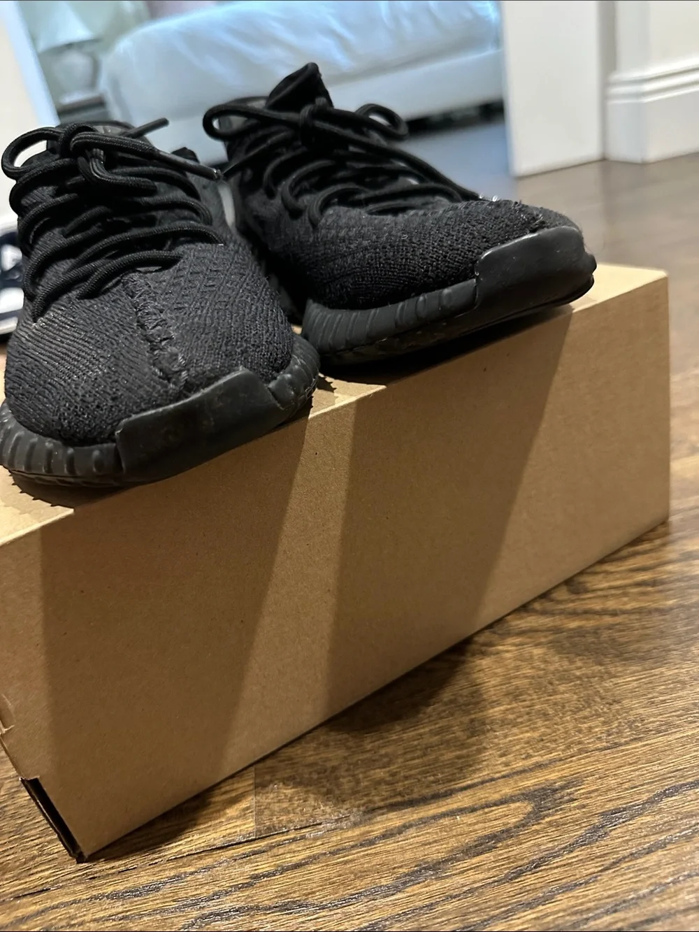 adidas Black Knit Lace-Up Sneakers